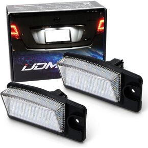 iJDMTOY OEM-Fit 3W Full LED License Plate Light Kit Compatible With Nissan Altima Maxima Murano Rogue/X-Trail T32, Infiniti EX35 FX35 QX50 QX70, Powered by 18-SMD Xenon White LED