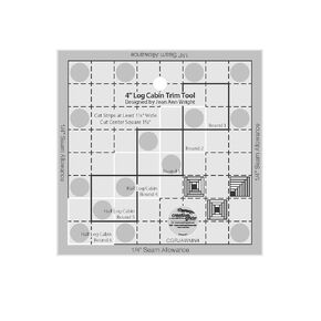 Creative Grids 4in Log Cabin Trim Tool Quilt Ruler - CGRJAWMN4