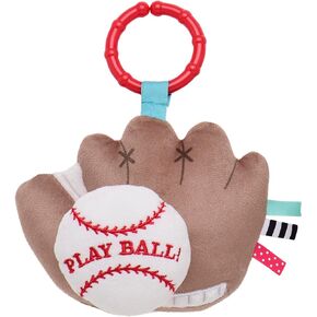 Baby Starters Magic Years Baseball Activity Toy with Pull and Jiggle Vibration, Rattle and Travel Hook, Play Ball, 5 inch