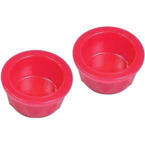 Van Ness 2 Pack of Translucent Heavyweight Crock Dishes, Midget, for Small Pets, Assorted Colors2
