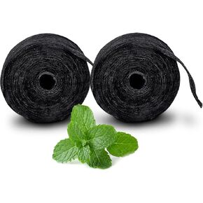 Expandable Floss Treated Activated Charcoal, Xylitol Natural Based Wax (Mint, Pack of 2 (Refills Only))