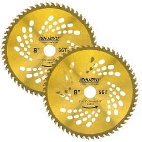 9"-100T, 2pcs-Set. 1" Arbor with Washer Adapter 7/8"-20mm-5/8, Brush Cutter Blade, Trimmer Weed Blade. Suitable for All Brand of Brush Cutter