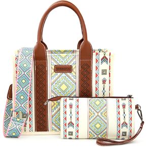 Arrow Tote Bag Purses for Women Shoulder Boho Aztec Handbags Wallet Sets-Green …