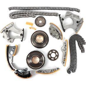 Engine Timing Chain Kit HJ-01016 HJ-01016-A Compatible with A6 C7 A7 A8 Q5 Q7 S5 Touareg 3.0T V6 2012 2013 2014 2015 2016 After-Market Parts