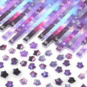 720 Sheets Origami Star Paper Strips, 18 Colors Glitter Star Paper Strips, Lucky Star Paper for Diy Arts Paper Craft Supplies