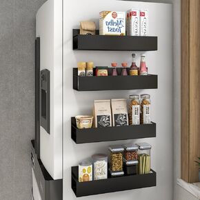 3 Pack Strong Magnetic Spice Rack Set for Refrigerator with Magnetic Memo Board - Magnetic Organizer for Kitchen, Classroom, Office in Kuwait