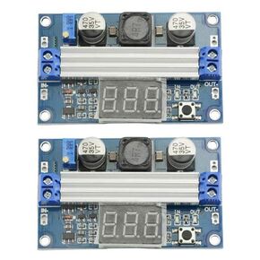 XINGYHENG DC-DC High Power Adjustable Booster Regulator Module Input 3.0~35V to Output 3.5~35V 100W with Digital Display Voltmeter Voltage Power Supply Converter Module