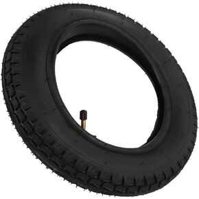 Vbestlife Electric Bicycle Tire, 12 1/2x2 1/4 (57‑203) Rubber Tire and Inner Tube Set with Angled Valve Stem for Electric Bicycle - Black