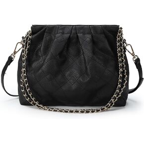 Gladdon Quilted Crossbody Bags for Women Small Ladies Shoulder Purses with Chain Strap Designer Leather Clutch Purse Trendy