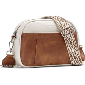 Small Crossbody Purse for Women Leather Crossbody Bags Trendy Cross Body Purses for Women with Adjustable Wide Strap