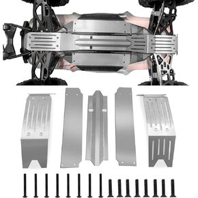 RCHUBAM 5 قطعة مجموعة ألواح التزلج الواقية هيكل من الفولاذ المقاوم للصدأ لسيارة 1/5 TRX X-Maxx XMAXX 6S 8S RC