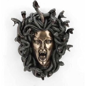 Veronese Design 14.5" Tall Head of Medusa Gothic Greek Fantasy Wall Plaque Cold Cast Resin Antique Bronze Finish Statue