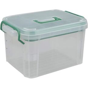 Large Family First-Aid Box, Clear Medicine Storage Box with Tray