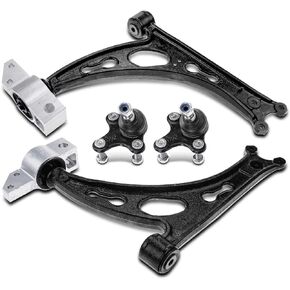 A-Premium Set of 4, Front Lower Control Arm with Bushing, Lower Ball Joint, Compatible with Volkswagen Eos 2007-2014, Golf 2010-2014, GTI 2006-2013, Jetta 2006-2014, Audi A3 (Quattro) 2007-2009