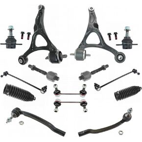 TRQ 14pc Steering Suspension Kit Control Arms Ball Joints Tie Rods End Link for Volvo XC90