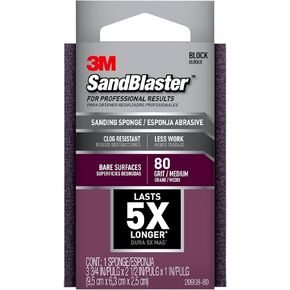 3M 3M-20908-80 20908-80 Blaster Bare Surfaces Sanding Sponges, Pack of 1