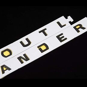 Car Hood 3D Letters Emblem Sticker Car Logo Sticker Car Stickers Styling for Outlander (Silver)