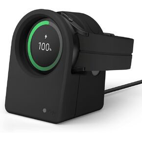 elago GW3 Stand Compatible with Samsung Galaxy Watch 6 Series Charger Stand / 5 (40, 44mm) / 5 Pro (45mm) 2022, Classic Clock Design - [Black] [Charging Cable Not Included]