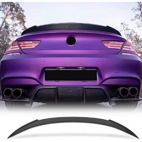 MCARCAR KIT Carbon Fiber Trunk Spoiler Fits for BMW 6 Series F06 F13 640i 650i M Sport M6 Gran Coupe 2Door Sedan 4Door 2012-2018 Factory Outlet CF Rear Boot Lid Highkick Spoiler Wing Lip(Twill Line)