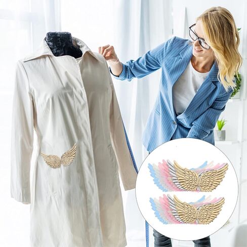 زين بقع النسيج الجناح 12 قطع البسيطة الملاك الجناح الهدايا DIY زي ظهره الدعائم الزخرفية إصلاح التطريز التطريز بقع خياطة على بقع in Kuwait