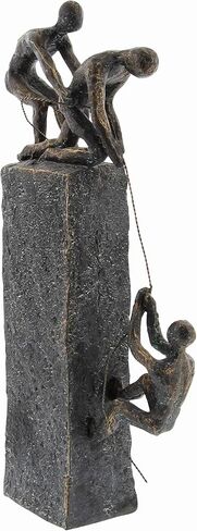 Deco 79 Polystone People Decorative Sculpture Climbing Home Decor Statue, Accent Figurine 7" x 3" x 17", Gray in Saudi Arabia