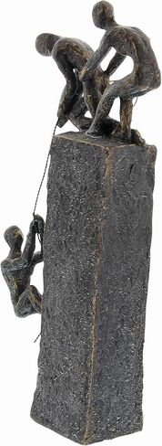 Deco 79 Polystone People Decorative Sculpture Climbing Home Decor Statue, Accent Figurine 7" x 3" x 17", Gray in Saudi Arabia