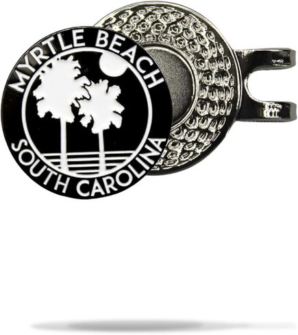 ولاية كارولينا الجنوبية بالميتو، علامة كرة الجولف ميرتل بيتش + مشبك قبعة مغناطيسي، تصميم فريد، مناسب للاعب الجولف المفضل لديك، ملحقات الجولف لأي مناسبة in Kuwait