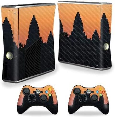 MightySkins Carbon Fiber Skin for Xbox 360 S Console - Magenta Swirls | Protective, Durable Textured Carbon Fiber Finish | Easy to Apply, Remove, and Change Styles | Made in The USA in Saudi Arabia