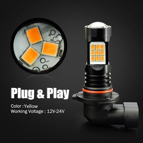 JDM ASTAR Bright Amber PX Chips H10 9145 9140 LED مصابيح الضباب in Kuwait