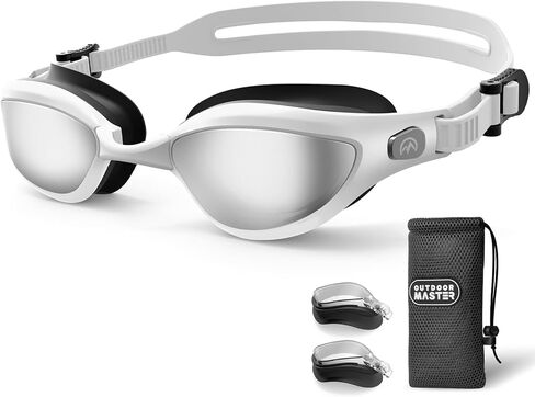 OutdoorMaster Goby Swim Goggles - Anti-fog Swimming Goggles with Lens Interchangeable for Adult Men Women Youth in Saudi Arabia