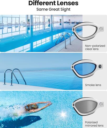 OutdoorMaster Goby Swim Goggles - Anti-fog Swimming Goggles with Lens Interchangeable for Adult Men Women Youth in Saudi Arabia