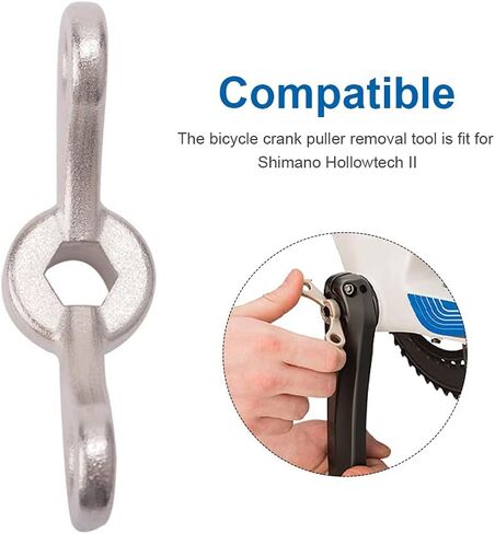 أداة إزالة قبعات ذراع كرنك الدراجة، أداة إزالة غطاء الغبار لذراع كرنك الدراجة مناسبة لشميانو هولوتيك II (فضي) in Kuwait