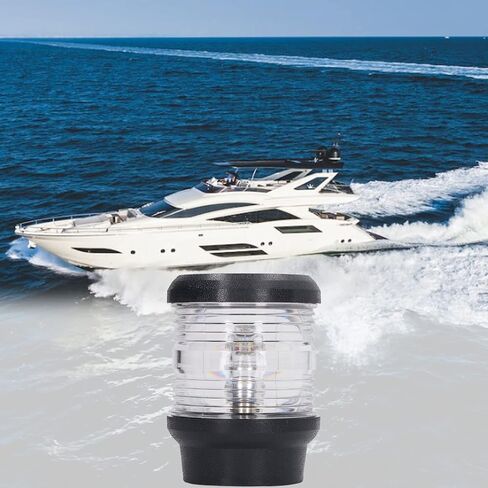 ضوء دائري للقارب، مقاوم للماء 360 درجة LED للملاحة البحرية، ضوء أبيض، رؤية 2 نانومتر، 10‑24 فولت in Kuwait