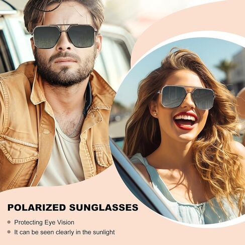 Classic Retro Polarized Sunglasses with UV400 Protection for Men and Women,Fashion Eyewears for Cycling Driving in Saudi Arabia