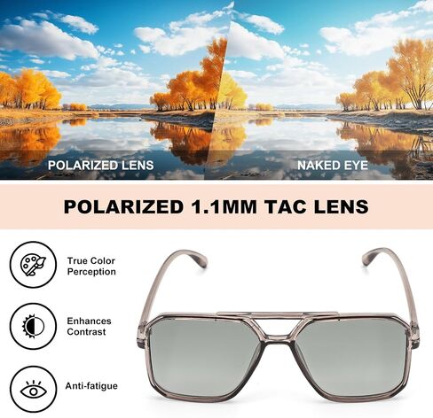 Classic Retro Polarized Sunglasses with UV400 Protection for Men and Women,Fashion Eyewears for Cycling Driving in Saudi Arabia