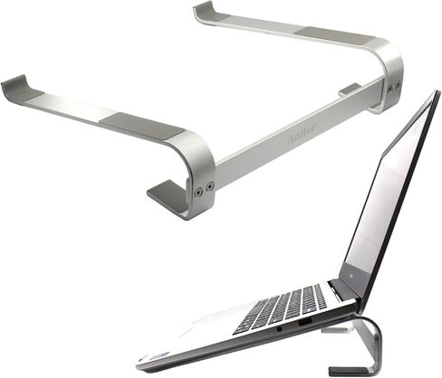 Laptop Stand, Stable Notebook Stand, Ergonomic Anodized Aluminum Computer Stand, Computer Cooling Stand, Silver in Saudi Arabia