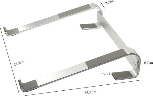 Laptop Stand, Stable Notebook Stand, Ergonomic Anodized Aluminum Computer Stand, Computer Cooling Stand, Silver in Saudi Arabia