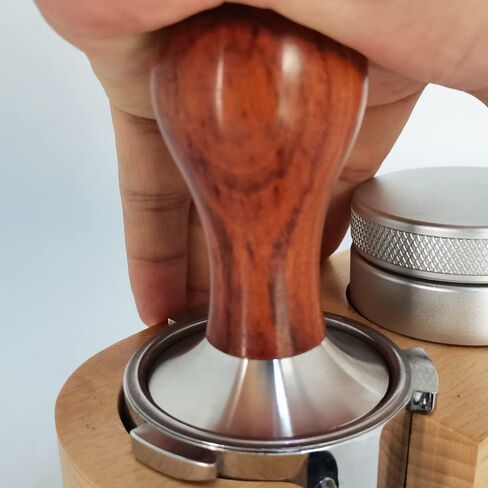 58mm Espresso Tamper, Espresso Coffee Tampers58mm, Coffee Tamper For 58mm 58.5mm Portafilters, Wood Handle, Stainless Steel Base in Saudi Arabia