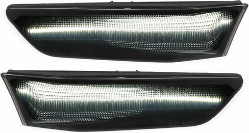 Car LED Side Marker Indicator Turn Signal Light No.26185AM800/26180AM800 for Infiniti G35 Coupe 03-07 Plastic Smoked Lens White Light 1 Pair in Saudi Arabia