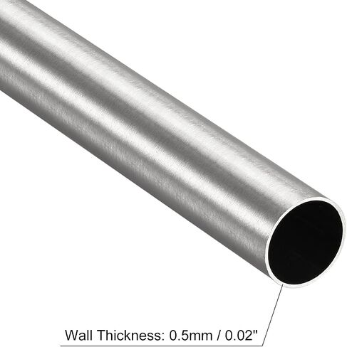 uxcell 304 Stainless Steel Tube, OD 16mm x 0.5mm Wall Thick 400mm Length Capillary Metal Tubing for Industry Machinery in Saudi Arabia