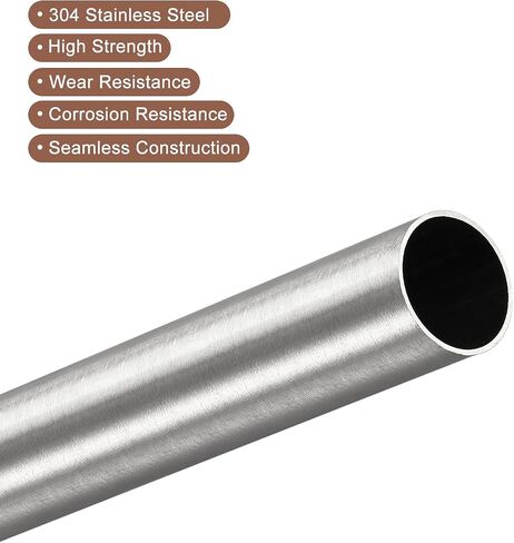 uxcell 304 Stainless Steel Tube, OD 16mm x 0.5mm Wall Thick 400mm Length Capillary Metal Tubing for Industry Machinery in Saudi Arabia