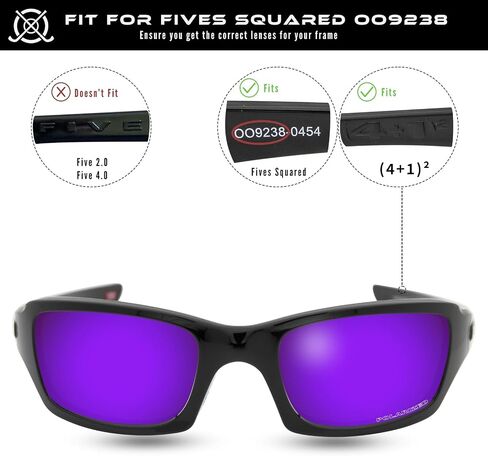 Replacement Lenses for Oakley Fives Squared OO9238 Sunglasses Polarized in Kuwait