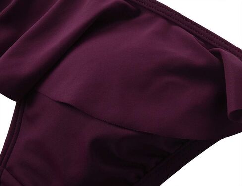 بيكيني نسائي مكشكش من Hilor، ملابس سباحة مثيرة برقبة على شكل حرف V، قمصان سباحة رافعة للأعلى in Kuwait