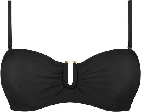 Hilor المرأة السوداء Underwire بيكيني قمم حمالة صديرية دائرية ملابس السباحة الاغراء رفع ثوب السباحة أعلى فقط 6 in Kuwait