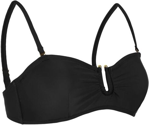 Hilor المرأة السوداء Underwire بيكيني قمم حمالة صديرية دائرية ملابس السباحة الاغراء رفع ثوب السباحة أعلى فقط 6 in Kuwait