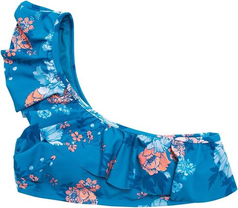 بدلة سباحة نسائية بيكيني علوية مكشكشة بكتف واحد من CUPSHE، بدلة استحمام مطبوعة بالزهور in Saudi Arabia