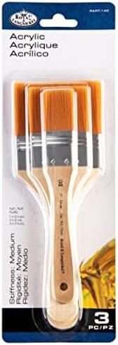 Golden Taklon Paint Brushes, Assorted Sizes 4, 6, 8, Versatile for Acrylic Painting, with Westlake Art Watercolor Brush, Bristles, Ergonomic Handles, 3-Pack [Value Set] in Saudi Arabia