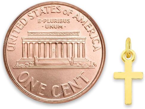 سحر صغير متقاطع من الذهب عيار 10 قيراط، رمز ديني صغير لطيف مع مشبك in Kuwait