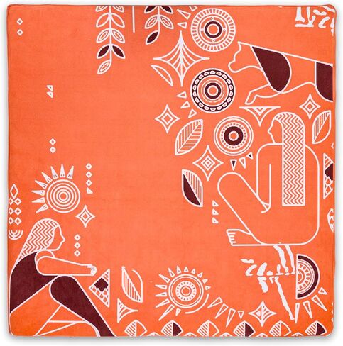 سجادة اليوغا والتأمل المربعة من الإسفنج Zaveur Royal Court مع غطاء مخملي - سجادة تمرين إسفنجية سميكة كبيرة - سجادة أرضية مبطنة كبيرة غير قابلة للانزلاق - وسادة توازن للأرضية من الإسفنج السميك in Kuwait