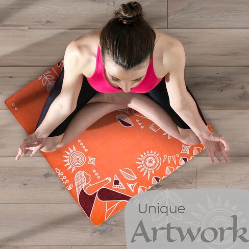 سجادة اليوغا والتأمل المربعة من الإسفنج Zaveur Royal Court مع غطاء مخملي - سجادة تمرين إسفنجية سميكة كبيرة - سجادة أرضية مبطنة كبيرة غير قابلة للانزلاق - وسادة توازن للأرضية من الإسفنج السميك in Kuwait